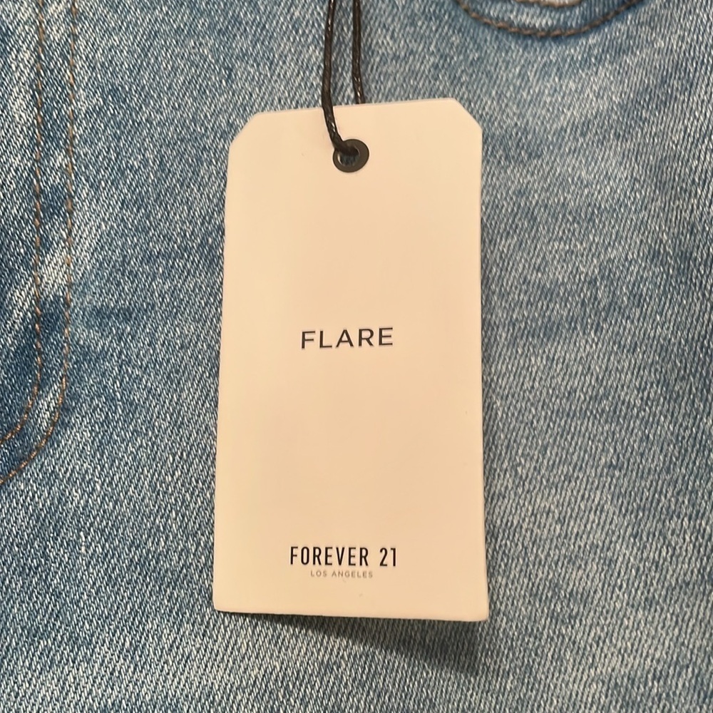 NWT FOREVER 21 LACE UP FLARE JEAN SIZE 30 slim fit - Picture 5 of 8